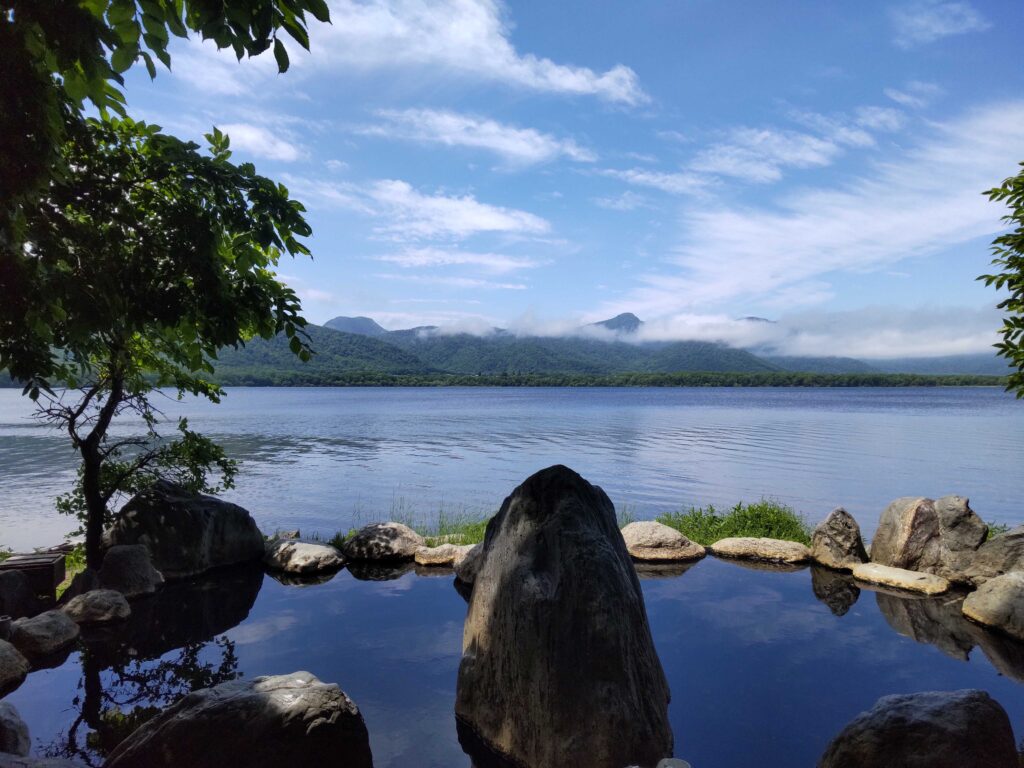 屈斜路湖畔のコタン温泉露天風呂